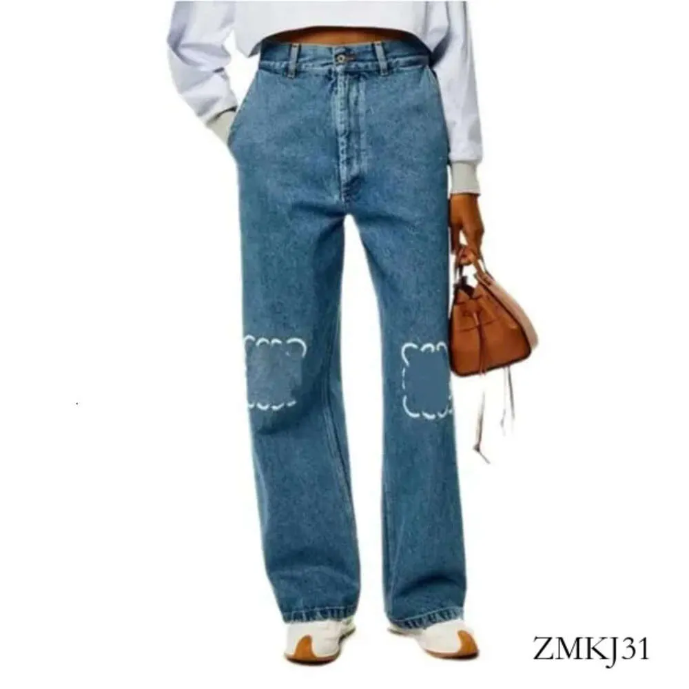 Lowee Jeans Designer-Jeans für Damen, Designer-Hosenbeine, offene Gabel, enge Capris, Denim-Hosen, schlankmachende Jean-Hosen, Marke Damen Lowee Embroide 1129