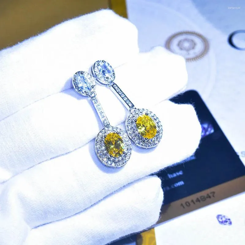 Dangle Earrings Diwenfu Aros Mujer Oreja 925 Sterling Silver Drop Earring Bohemia Real Topaz Bizuteria Gemstone Jewelry Women