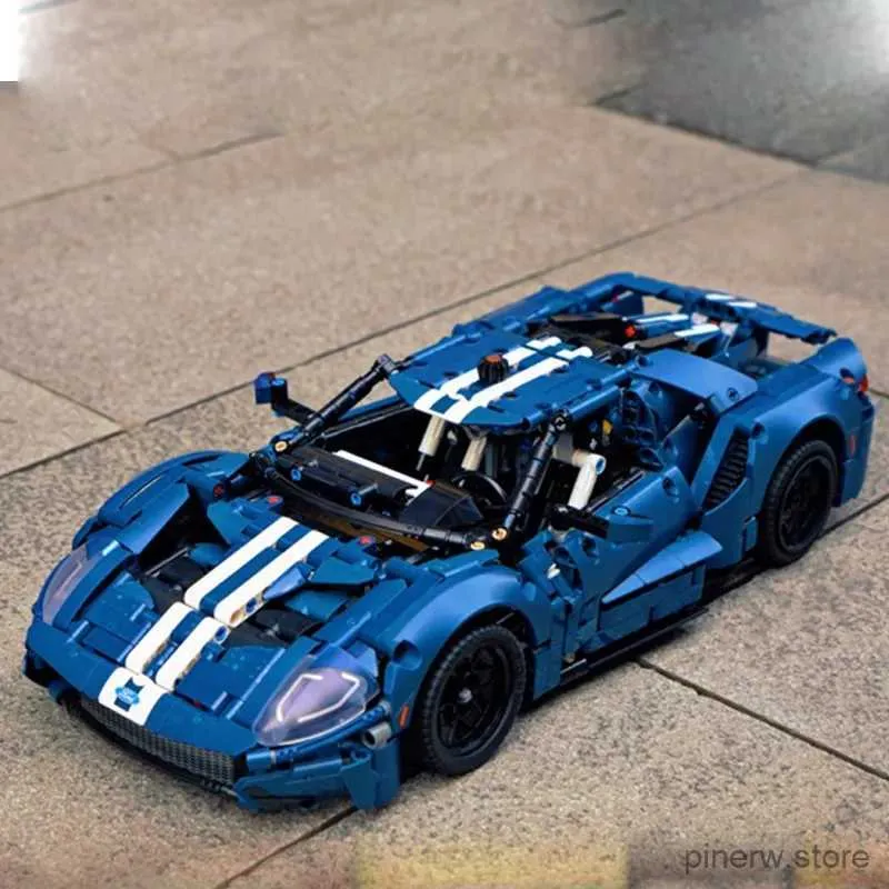 Blocks 1466pcs Technical Car With Forded GT Supercar In Stock 42154 Model Building Block Toy Vehicle Bricks Birthday Gifts Boyfriend