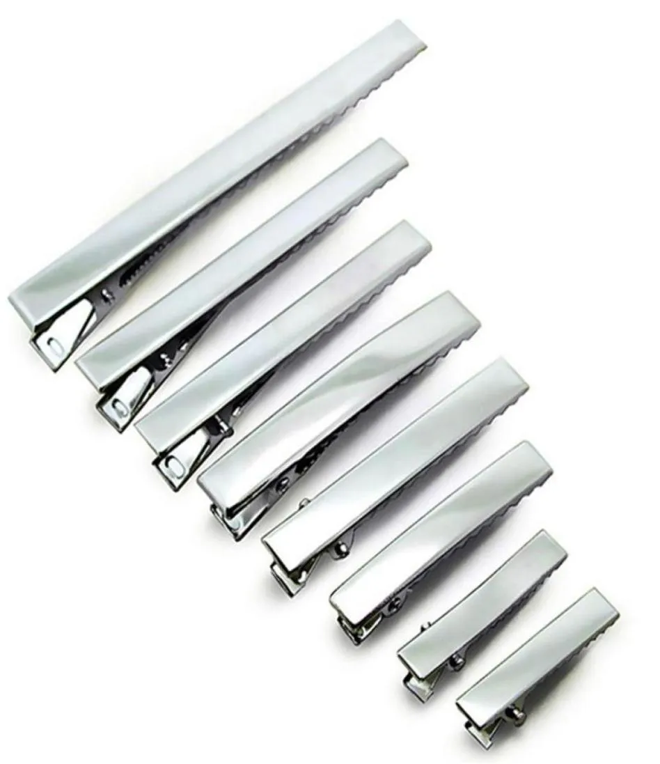 200 stks Metalen Alligator Meisjes Haar Clip Hele DIY Haarspeldjes Single Prong Haarspelden Haaraccessoires 32mm 40mm 45mm 55mm 65mm 75mm 956914065