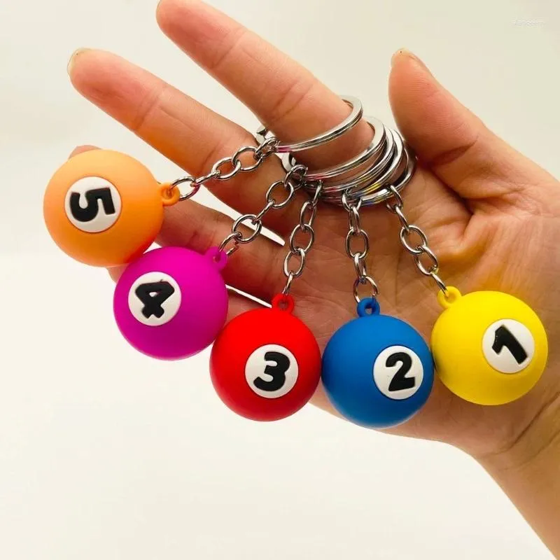 Keychains NO.1 To NO.9 Billiards Keychain For Women Men Fashion Mini Round Balls Key Ring Car Key Chain Phone Handbag Accessories From 12 22 DHgate