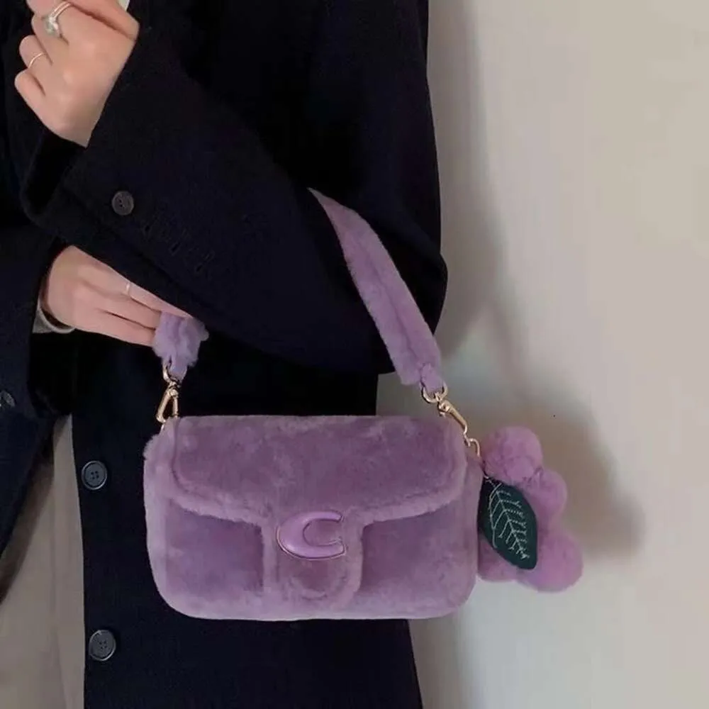 Grape Bobo Plush для женщин, осенне-зимняя новая ручная сумка через плечо на одно плечо, 75% прямые продажи с фабрики