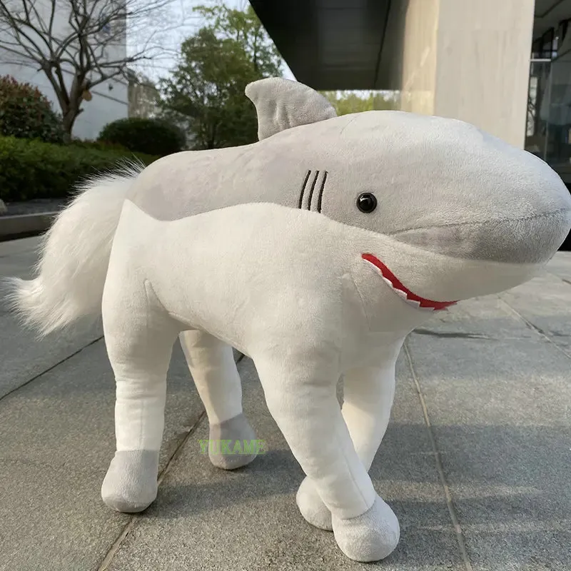 50 cm doux requin cheval en peluche peluche requin jouet oreiller pour garçon cadeau d'anniversaire ou boutique décoration de la maison 240130