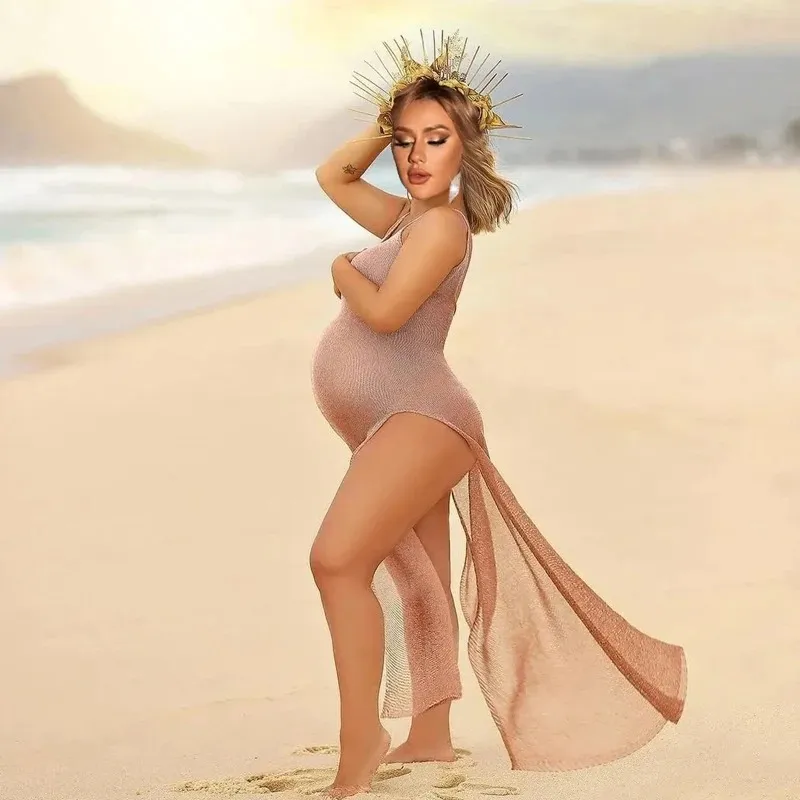 Womens Sheer Maxi Swimsuit Cover Up Dress with Zipper Back and Geometric  Pattern for Summer Beachwear from Dhgate Maternity Dresses - price 29.53