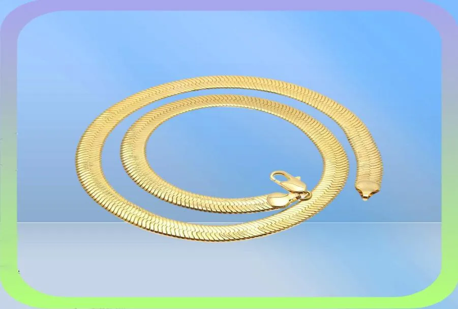 Collar de cadena de oro de 810 mm Cadenas lisas aplanadas para hombres 30 pulgadas para mujeres Joyería de hip hop Venta caliente 3539411