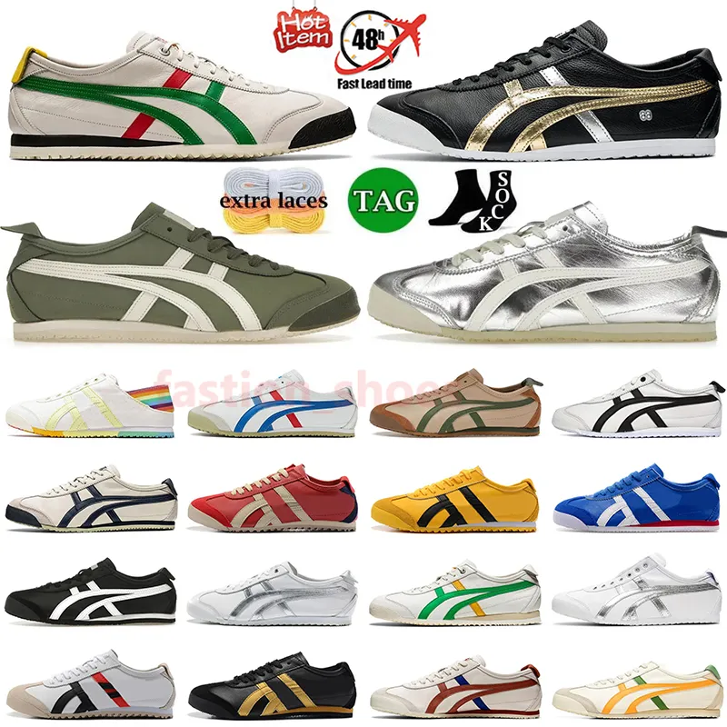 Asics Gel Running Shoes Woman Luxury Brand Trainers Asic Onitsukas Tiger Mexico 66 Vintage Black White【Code ：L】Gold Silver Mens Womens Designer Sneakers