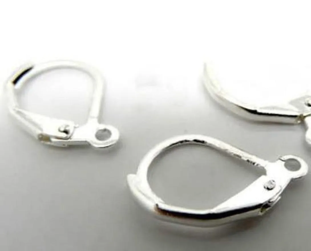 Sprzedaj 16x11 mm 300pllot Silver Plated Ear Drut Hooks Nickel Biżuteria Instalacje Komponenty DIY2513265
