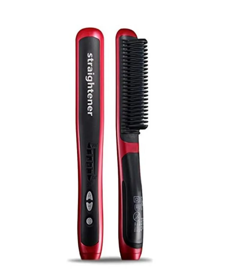 Saç düzleştirici fırça seramik ısıtma Antiscaldstatik tarak profesyonel saç düzleştirme Iron7905022
