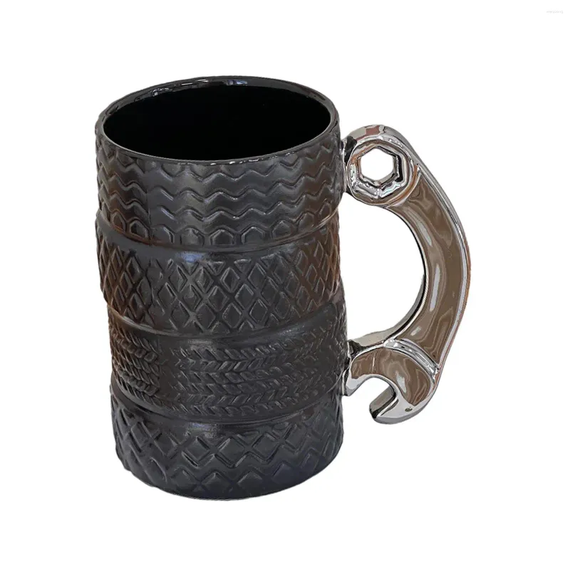 Mugs Tire Mug Creative 3D Funny Ceramic Coffee Car Mechanics Beer For Birthday Gift Valentines Lovers