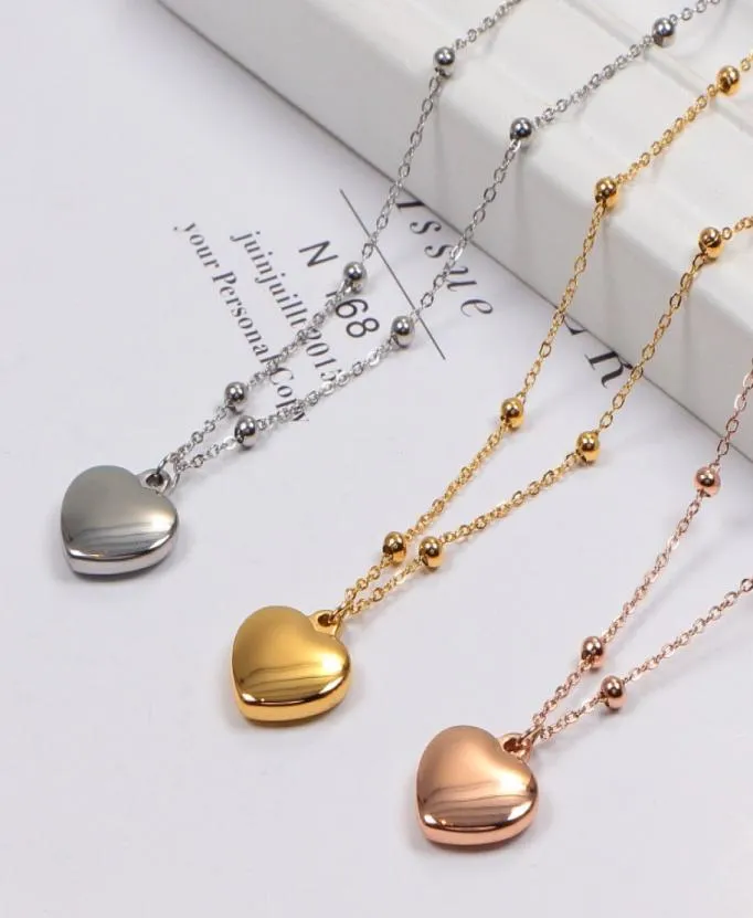 Driedimensionale liefdeskleur gouden ketting roségouden ketting sieraden kleur snel anti-allergie3975459