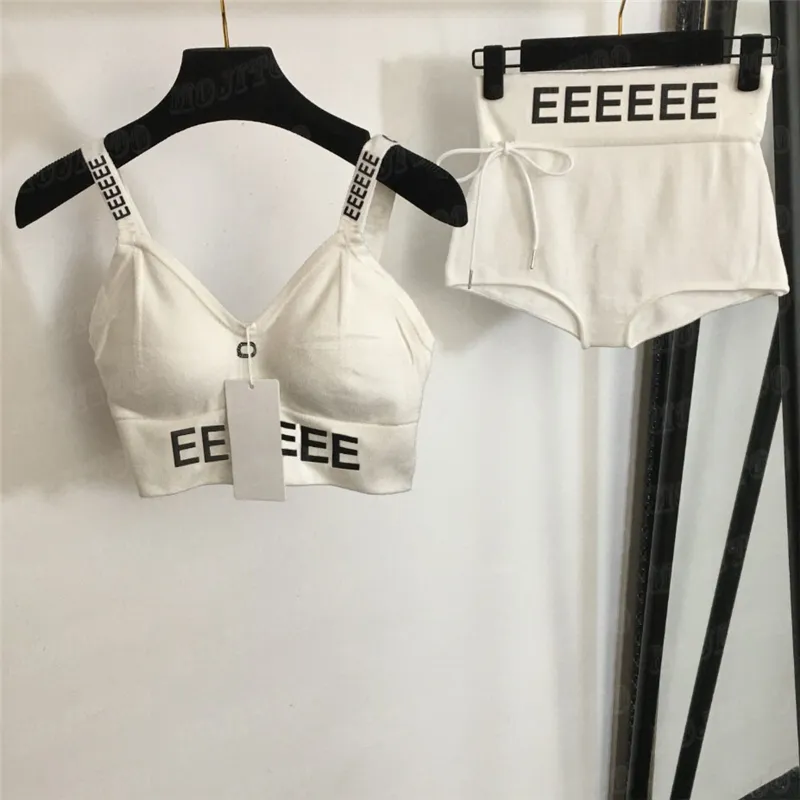 Split Bikini Swimwear Designer Bathing Suits For Women Letter Print Knitted Bra Briefs Underwear Sets Sexy Swimming Wear