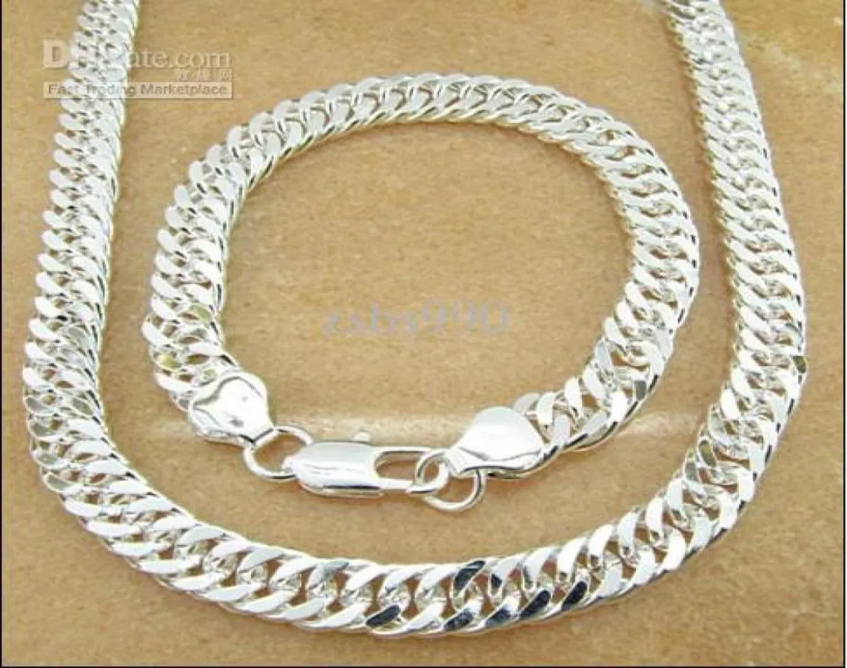 Ensembles de bijoux pour hommes de haute qualité, chaîne, collier et Bracelet en argent 925, 5setlot4912156