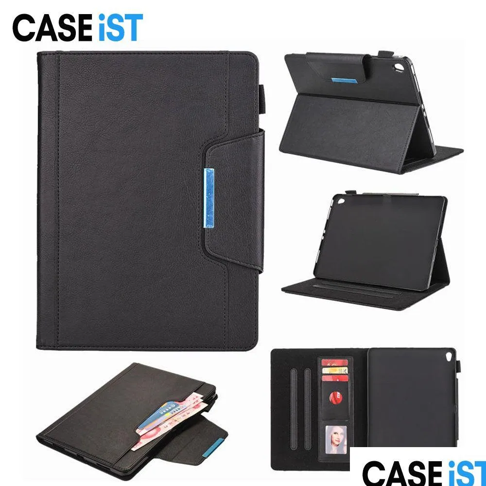 Tablet PC Cases Sacos Caseist Luxo Capa De Couro Magnético Wake Sleep Pu Carteira Cartão Slots Stand Holder Folio Er Bag para Ipad Air Ot6Za
