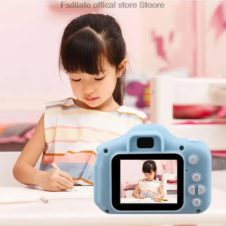 Childrens Camera Waterproof 1080p HD Screen 8 Million Pixel Kids Cartoon Cute Outdoor Pography Toy Video 240131