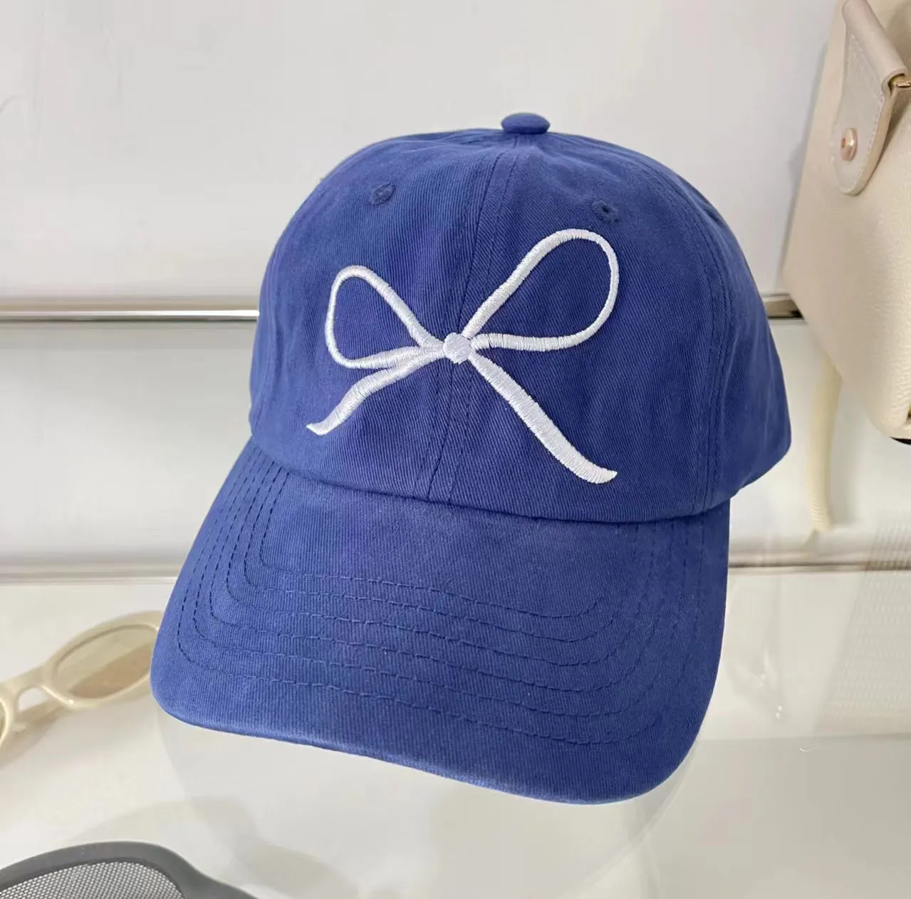 Designerns samma båge baseballhatt kvinnors vår/sommar nya söta och söta solskyddsmedel hatt hatt hatt