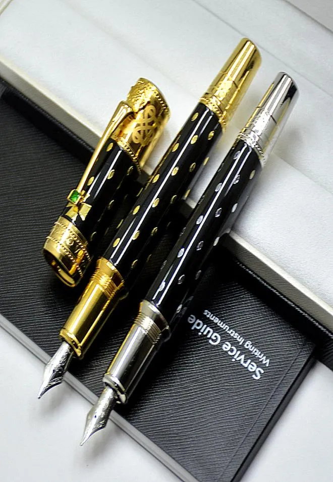 Limited edition Elizabeth Black Writing Fountain pen Top High quality Business office supplies with Serial Number and Luxury Man C7654101