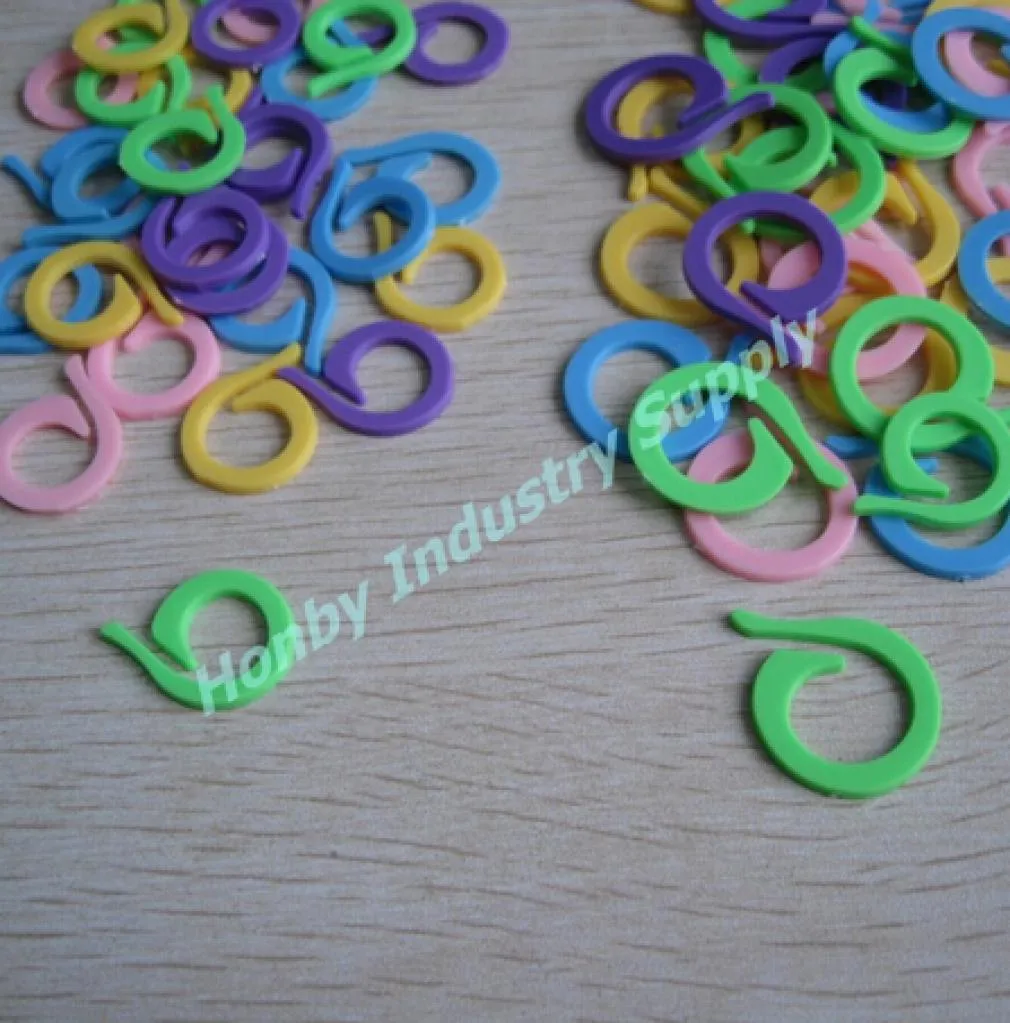 pacote de 1000 peças pônei plano 2 tamanhos colorido dividido ponto de tricô marcador de anel 3844860