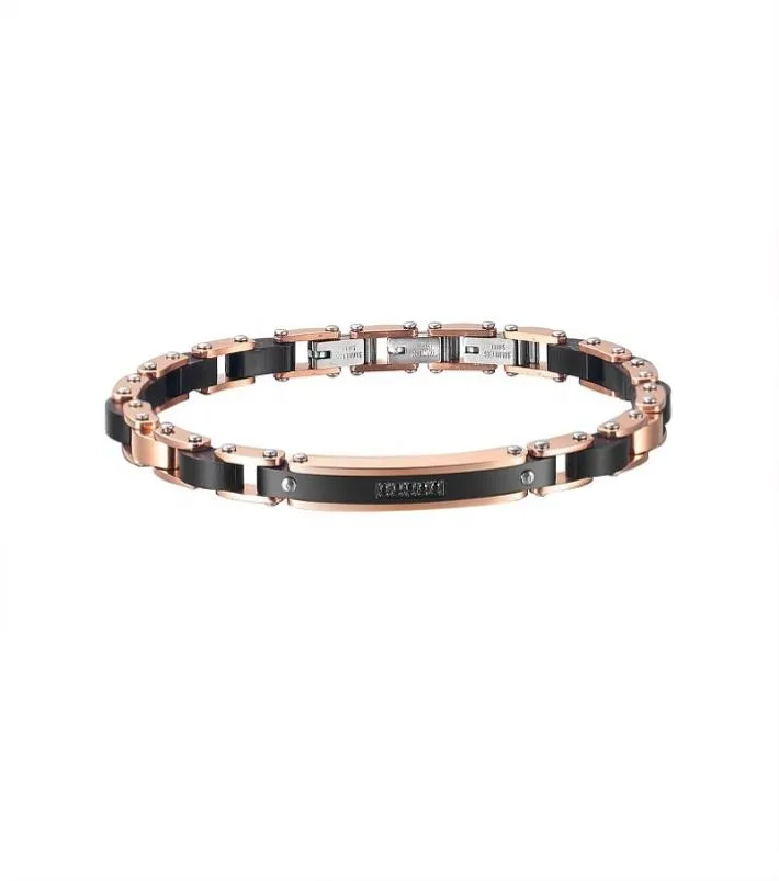 Haute qualité Eco fait à la main en gros personnalisé en acier inoxydable bijoux en bois hommes diamant mode Bracelet9247105