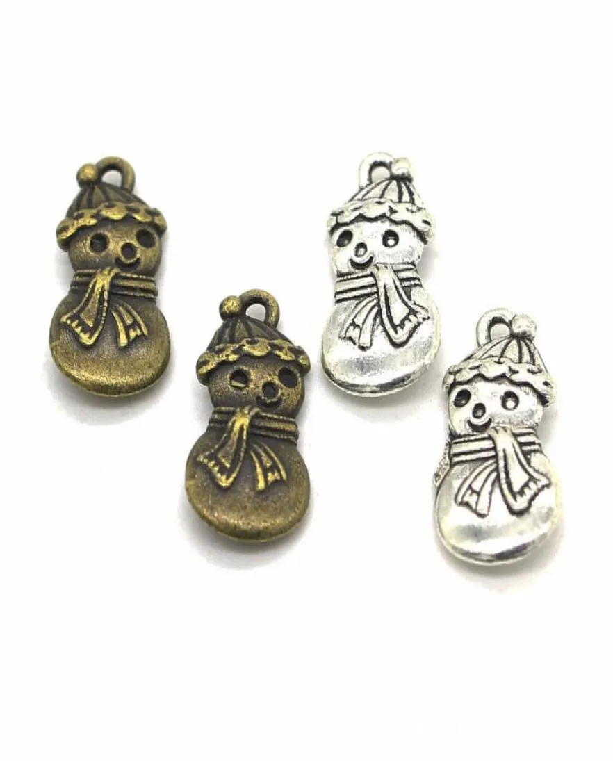 Paquet en vrac 300 pièces 199mm pendentif à breloques bonhomme de neige très mignon bon pour la fabrication de bijoux de noël 3748451