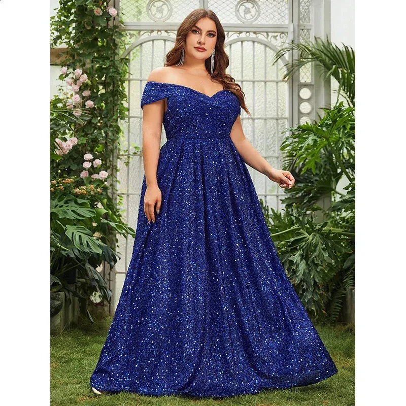 Grande taille sans bretelles perlée étage longue robe de soirée 6XL7XL élégant luxe Banquet paillettes brillant grand bal 240202