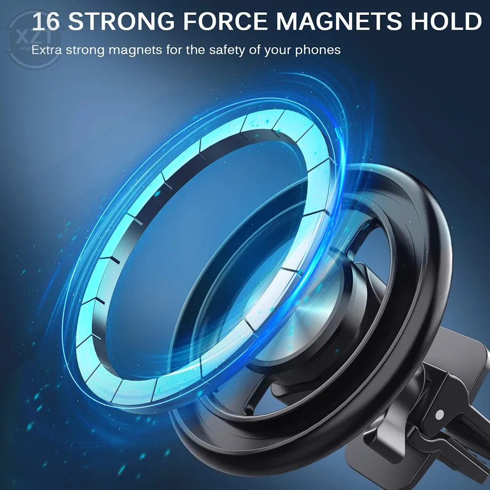 För Magsafe Car Mount Magnetic Phone Holder Universal Stand Air Vent Mobiltelefonklipp GPS -konsol för 141312Promax 240126