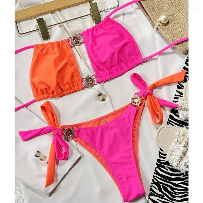 Women's Swimwear Sexy Bikinis 2024 Swimsuits With Rhinestones Women Female Brazilian Bikini Beach Swim Wear Bathing Suits Pool Bather