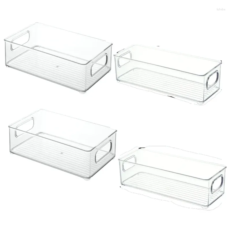 Storage Bottles Refrigerator Organizer Stackable Clear Organizers Bins With Handles For Kitchen And Cabinet