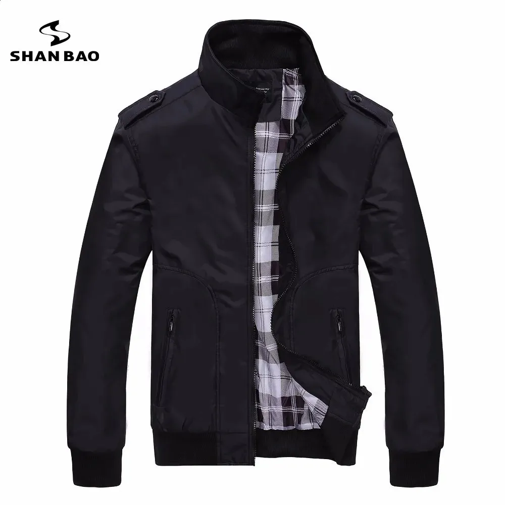 Mens casual black jacket simple British style plaid lining fall mens business brochure designer jacket 1235 240202