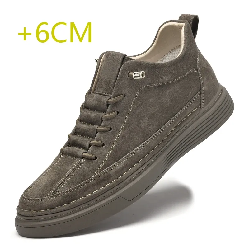 Lente nieuwe mode verhoogde lift schoenhoogte verhoogt binnenzool 6 cm mannen sneakers sport schoenen