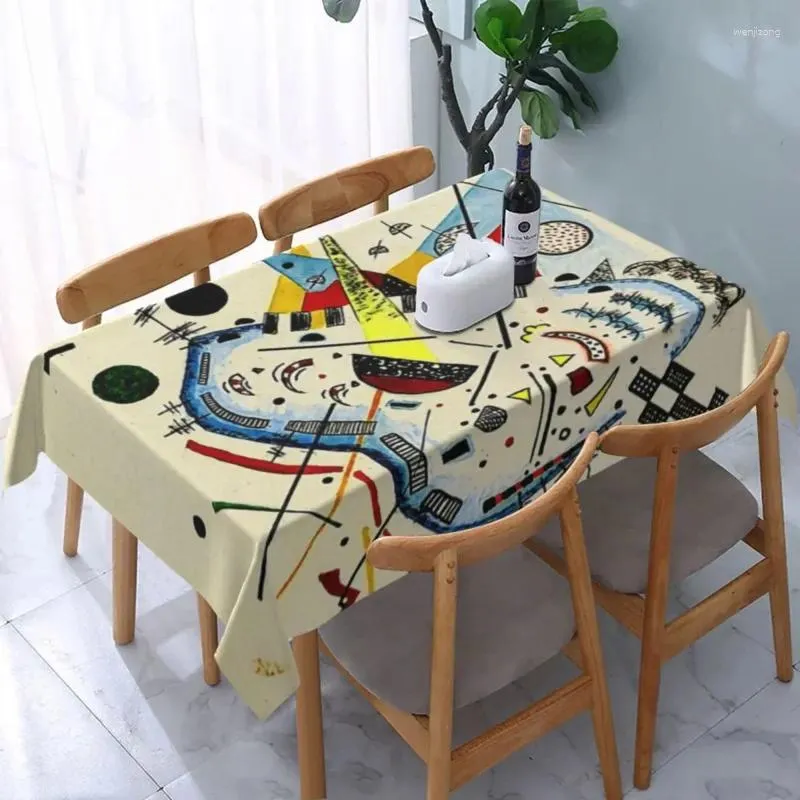 Tischdecke, rechteckig, passend für 114,3–127 cm, mit elastischem Rand, Meeres- und Sonne-Abstrakte Kunstbezüge