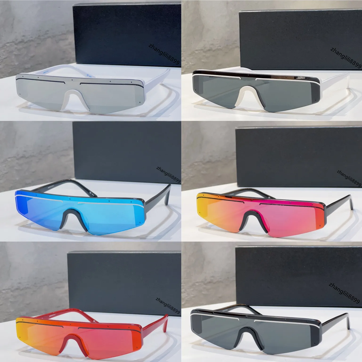 Wiosenne lato lustrzane prostokątne osłony unisex okulary przeciwsłoneczne bb0003s okulary przeciwsłoneczne men marki projektant futurystyczny kota oko dziwne dla okularów słonecznych UV