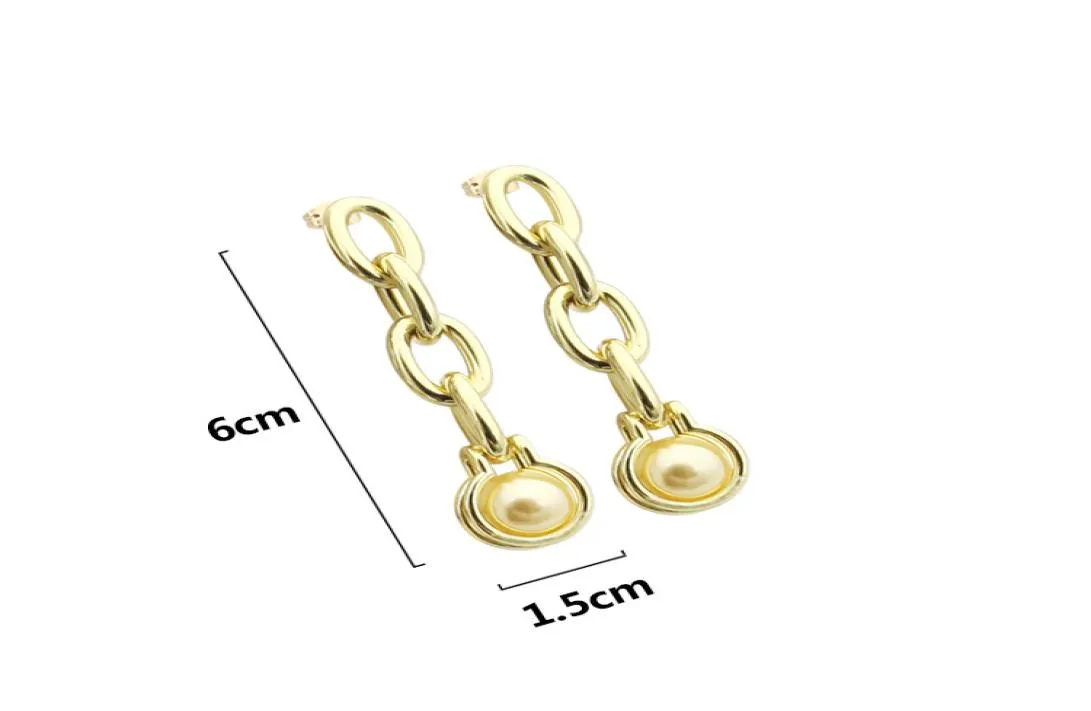 Nouvelle mode boucles d'oreilles en acier titane vente chaude boucles d'oreilles pendentif chaîne en argent rose or 18 carats adaptées aux cadeaux de couples avec logo2137120