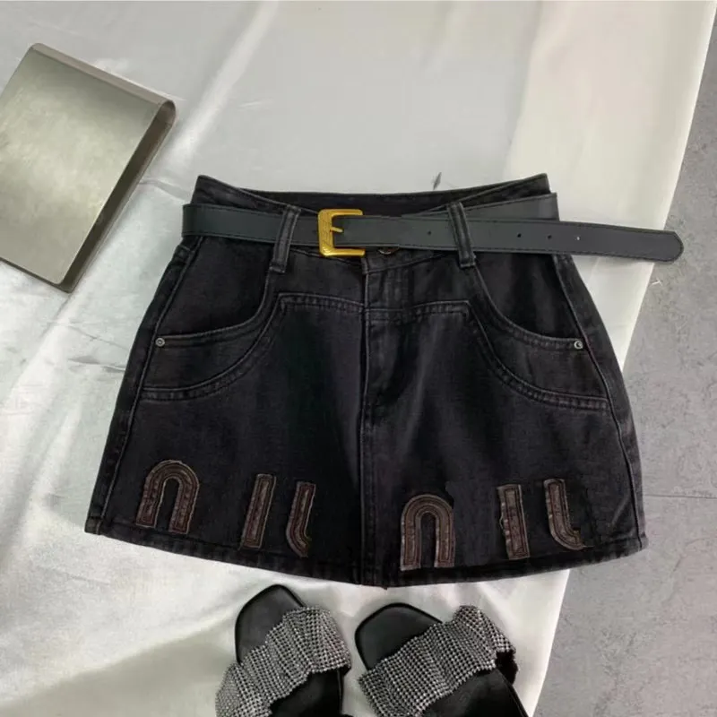 Jean skirts summer women sexy skirt new letter printed clothes Y2k Skirt Womens Girl Sweet Hip Hop Denim High Waist Slim Gothic Mini Short 3 styles