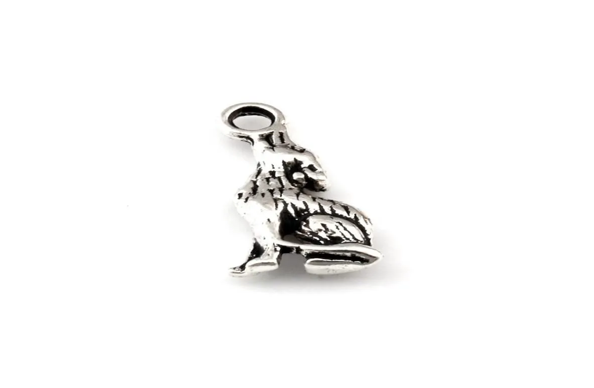 Alloy Coyote Wolf Charms hängen för smycken tillverkar örhängen halsband och armband 20x8mm antik silver 150pcs1836413