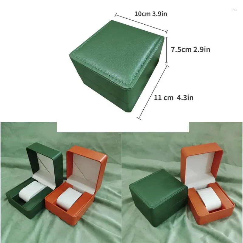 Watch Boxes 1pcs Box Packaging Gift PU Storage Jewelry Simple Flip Lining Small Pillow Party Gifts Decor