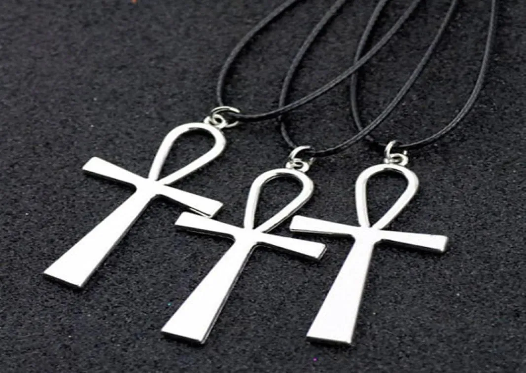 Lot 50pcs Cool Men Women039s Ancient Egyptian Ankh Cross Charms Pendants Halsband Hela HJ126521841