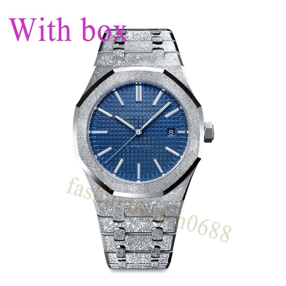 NOWOŚĆ ZEGA ZEGA MOSY MATTE ALL STEL STEL BADE Ruch Zegar Zegar Casual High Quality Watch Rozmiar 42 mm luksusowy zegarek biznesowy