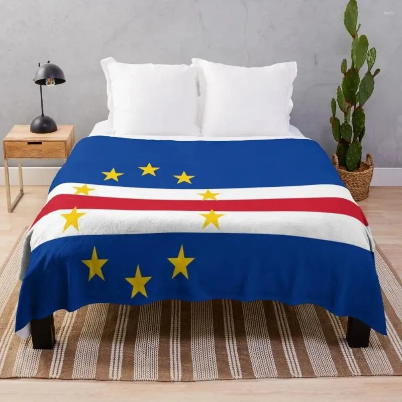Одеяла с флагом Кабо-Верде, плед, движущийся детский гигантский диван