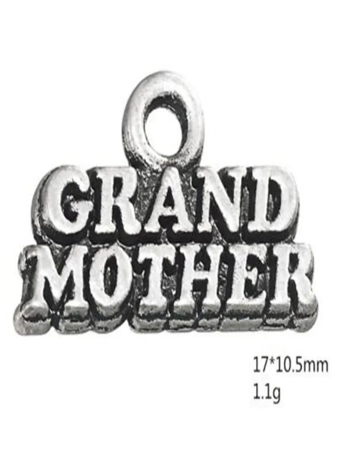 Pendentif d'amour de famille à breloque grand-mère plaqué argent Antique, autres bijoux personnalisés 7568604