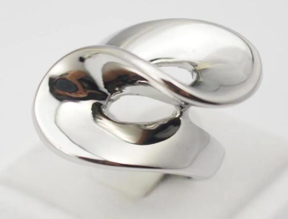 Mode bijoux en acier inoxydable bohême spirale anneau argent délicatement anneaux pour beauté femmes en acier inoxydable fleurs forme anneaux J1584251
