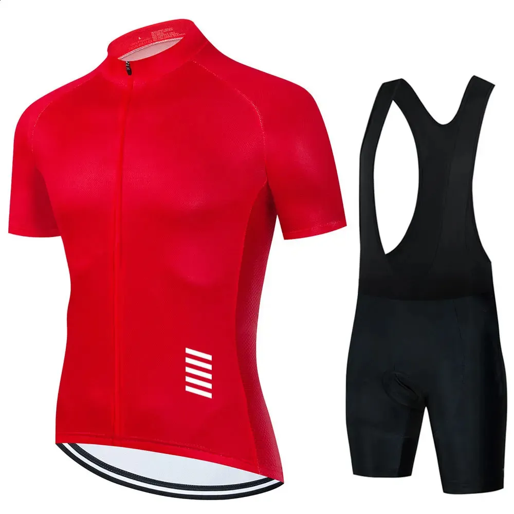 2023 Mężczyźni Summer Jersey Zestaw Ropa z krótkim rękawem Ciclismo Hombre Cycling Odzież Triathlon BIB Krótkie szorty Rowerowe mundur Maillot 240131