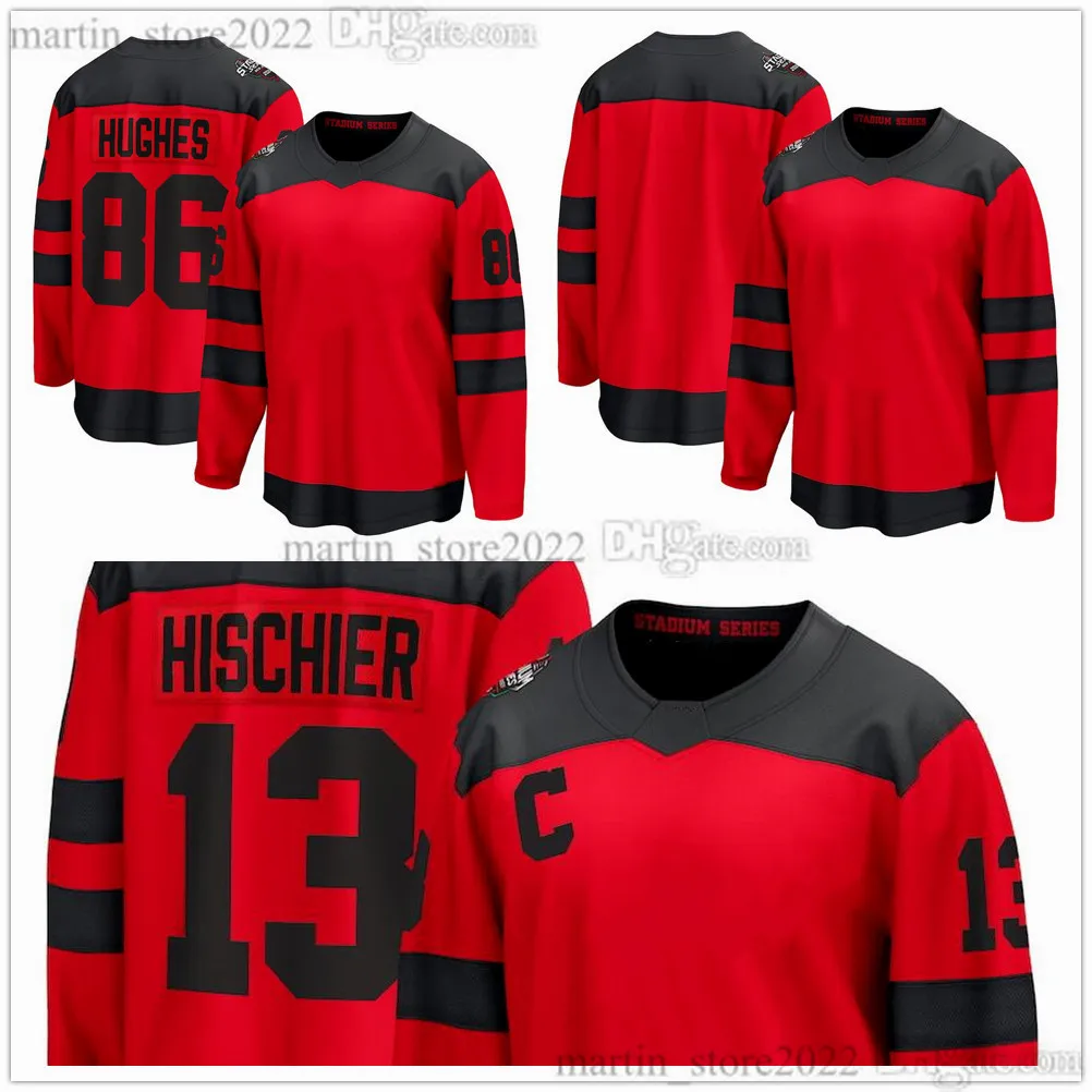 Zszyte Orange 2024 Stadion Series Hockey Jerseys 86 Jack Hughes 13 Nico Hischier 7 Dougie Hamilton 63 Jesper Bratt 43 Luke Hughes 76 P.K. Subban 56 Erik Haula 41 Vanecek