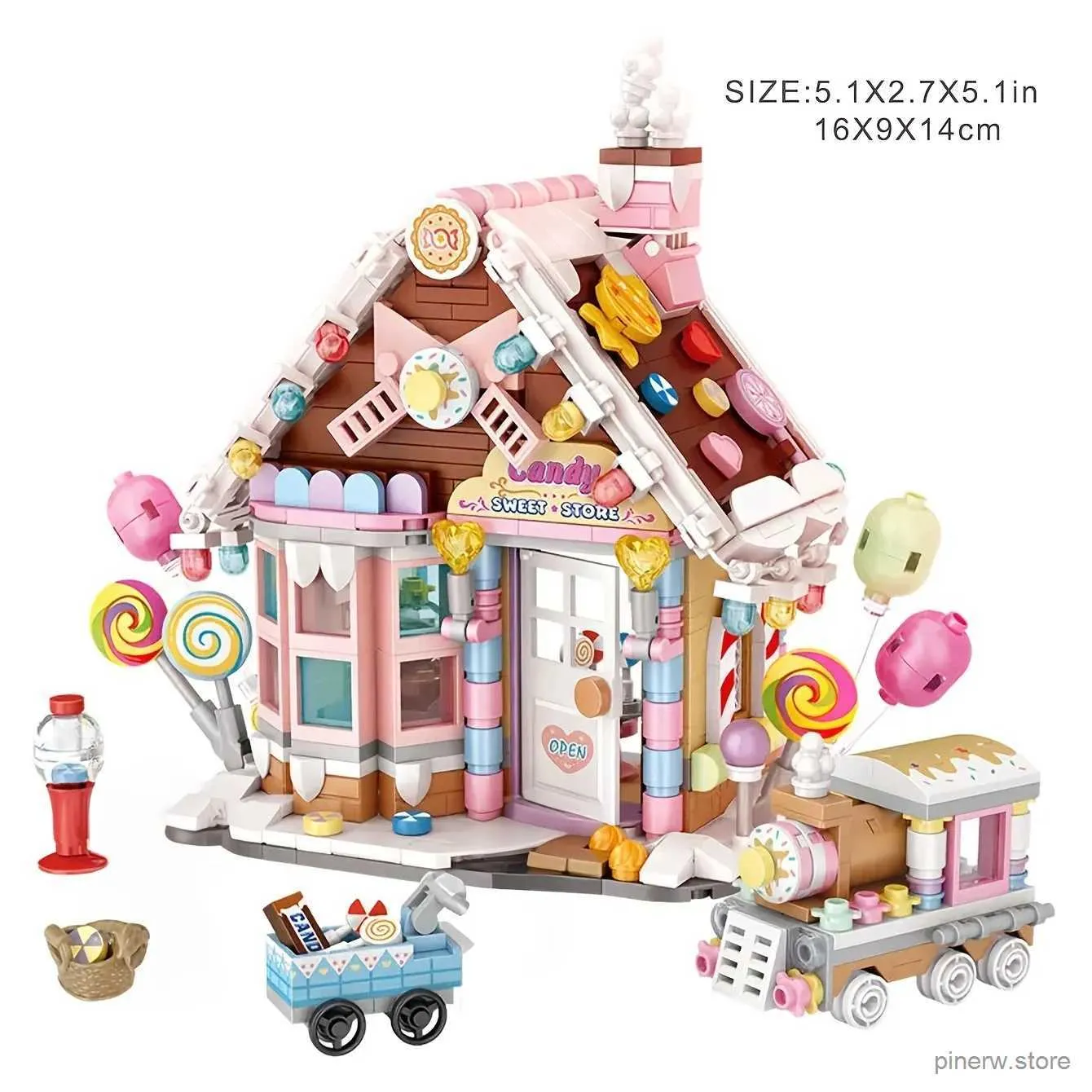 Блоки ChristmasCandy House Building Blocks Toy 1224 Хэллоуин/День Благодарения/Рождественский подарок