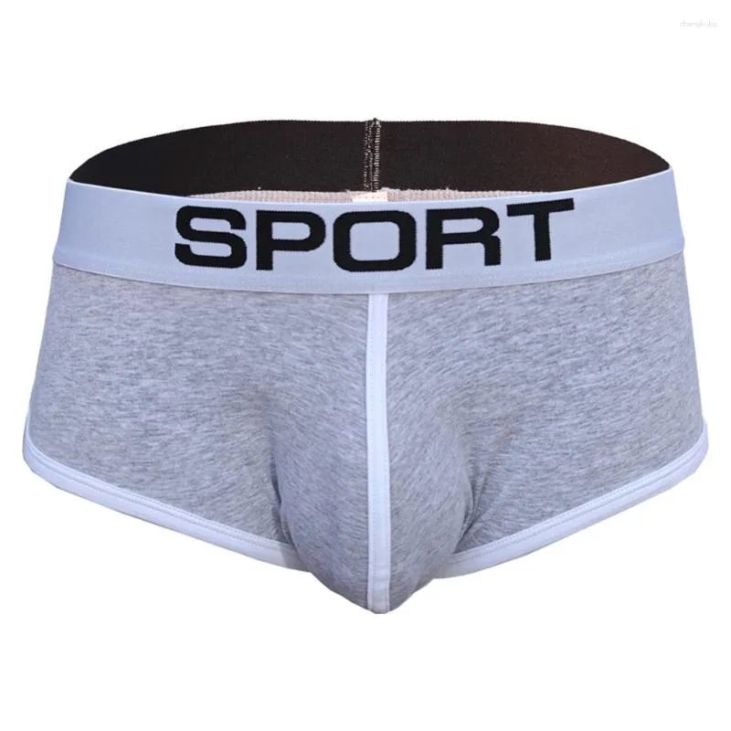 Underpants Men Cotton Skin-friendly Sport Fitness Panties Bulge Pouch Sexy Briefs Trunks Breathable Sweat Underwear Lingerie