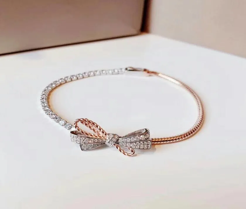 Bracelet à maillons de luxe pour femmes, bijoux féminins, bracelets à nœud asymétrique, importé en or V, matériau 6436563