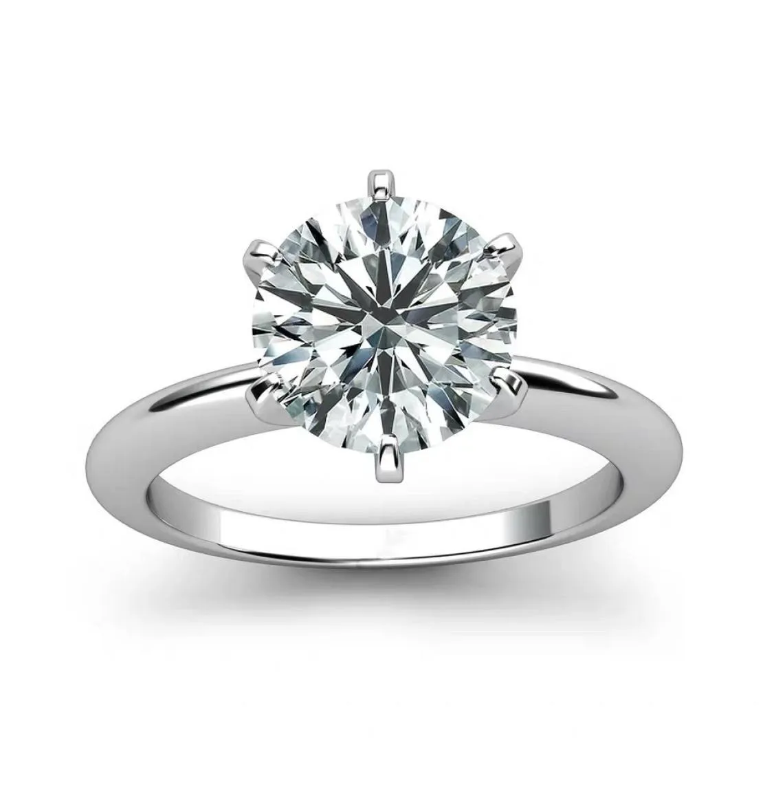 925 sterling zilveren ring 1ct 2ct 3ct Klassieke stijl diamanten sieraden Moissanite ring Bruiloft jubileumring voor dames7753609