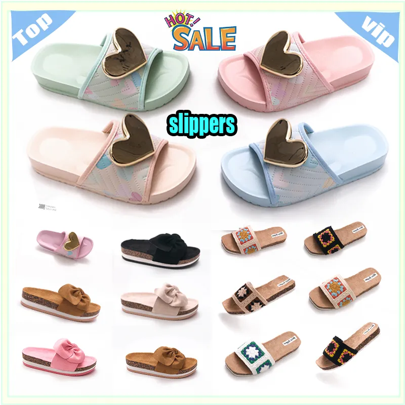 Designer Casual Platform Anti-Collision Pannband Slides tofflor Män Kvinna motståndskraftiga Anti Läder Sjuk sulor Sandaler Flat Summer Beach Slipper Storlek 36-40