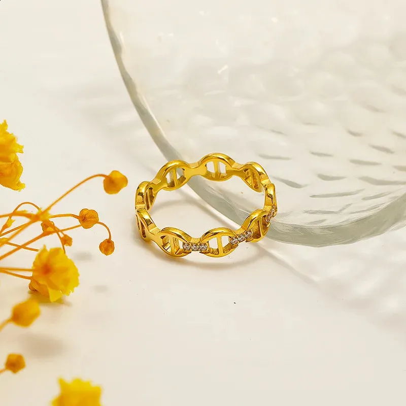 Роскошный дизайн, мульти-геометрические кольца на палец для женщин, винтажные мужские ювелирные изделия из нержавеющей стали, модное обручальное кольцо, подарок другу 240125
