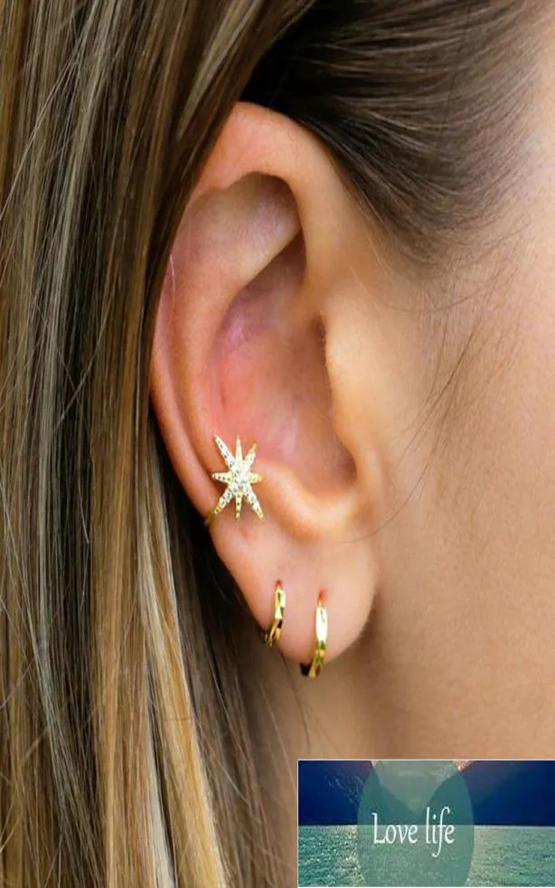 925 prata esterlina orelha manguito brincos para mulheres encantador zircão clipe em ouro earcuff jóias sem piercing 1 pçs fábrica 9721691