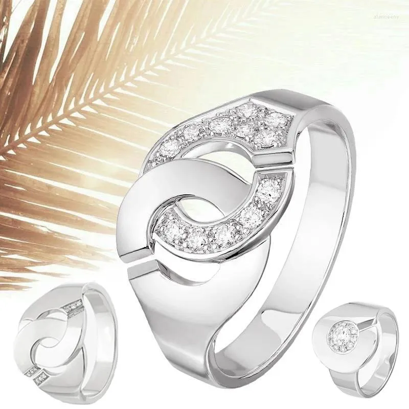 Bagues de cluster Dinh Van Luxe Marque Française Menottes Bague 925 Sterling Argent Menottes Bague Mode Homme Fête Cadeau